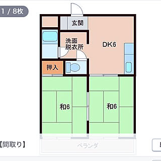 2DK/2DK 賃貸/6畳/押入れ収納/元和室...などのインテリア実例 - 2022-03-02 14:37:23