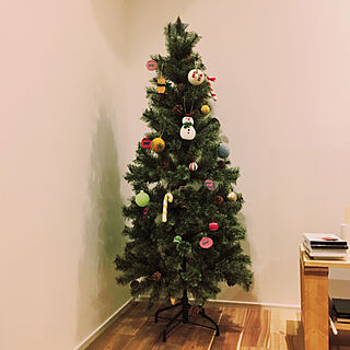 リビング/スタディオクリップのクリスマスツリー/クリスマスツリー150cm/無垢の床のインテリア実例 - 2018-11-11 23:29:54