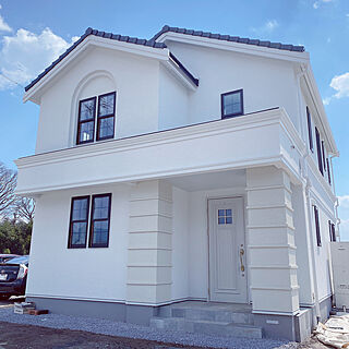 白い家/吹き付け塗装/アーチ壁/格子窓/ヴァンス...などのインテリア実例 - 2020-04-19 22:37:37