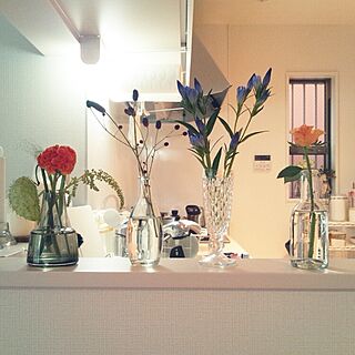 キッチン/花のある暮らし/花瓶/ホルムガード/花の写真...などのインテリア実例 - 2015-08-31 13:33:20