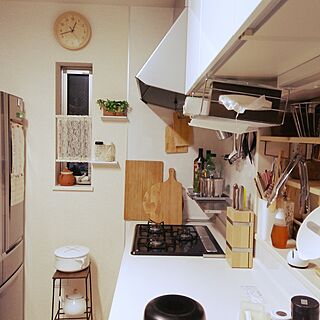 キッチン/手作りカーテン/カッティングボード/IKEA/MODA300+'...などのインテリア実例 - 2017-05-17 00:43:58