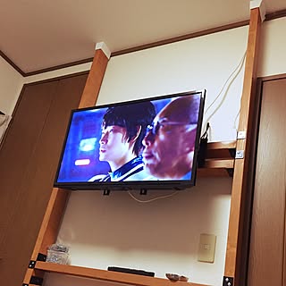 リビング/賃貸でも諦めない！/壁掛けテレビ/ディアウォール/古い賃貸住宅...などのインテリア実例 - 2016-10-09 19:34:43