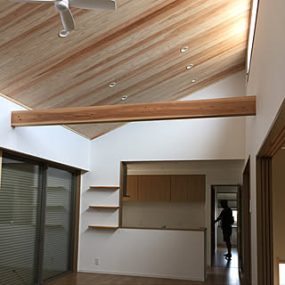 部屋全体/新築建築中/平屋/片流れ屋根/板張り天井...などのインテリア実例 - 2017-08-07 22:01:17