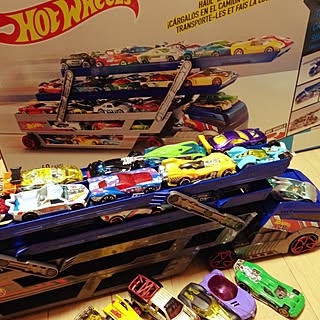 棚/HOTWHEELS/おもちゃ/狭い部屋　/ミニカーや車収納...などのインテリア実例 - 2015-01-02 18:58:13