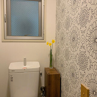 お気に入りの壁紙/季節の花を飾る/バス/トイレのインテリア実例 - 2023-03-15 22:22:00