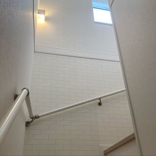 階段/階段下トイレ/レンガ調クロス/壁/天井のインテリア実例 - 2021-01-19 15:10:25