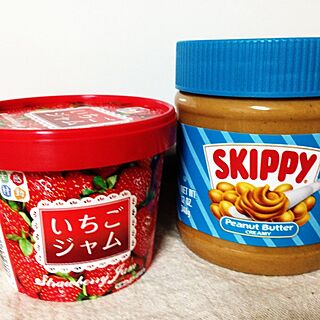 ピーナツバター/SKIPPY/イチゴジャム/インテリアじゃなくて、ごめんなさい/パンと♥️...などのインテリア実例 - 2014-06-22 23:57:24