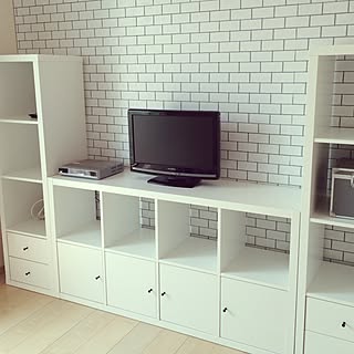 ベッド周り/IKEA/テレビ台/壁面収納/建売住宅...などのインテリア実例 - 2016-05-21 13:03:28