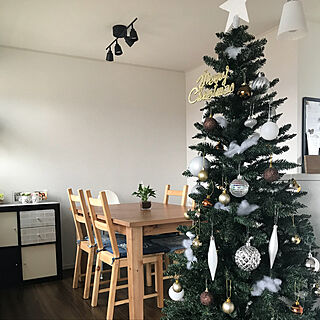 リビング/クリスマスツリー180cm/IKEA/ニトリ/ヌードツリー...などのインテリア実例 - 2017-11-29 22:30:53