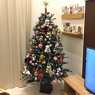 リビング/ぬいぐるみオーナメント/オーナメント/クリスマス/クリスマスツリーのインテリア実例 - 2018-11-11 17:12:36