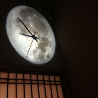 月の時計/月/月が綺麗ですね/ベッド周りのインテリア実例 - 2020-09-18 22:00:55