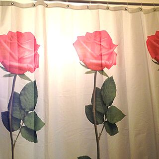 バス/トイレ/roses/カーテンのインテリア実例 - 2013-08-18 09:38:38