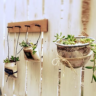 玄関/入り口/すのこリメイク/Garden雑貨/庭/リメイク缶...などのインテリア実例 - 2015-06-28 16:36:19