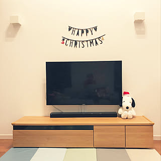 部屋全体/Panasonic 照明/壁掛けテレビ/レターバナー/クリスマス...などのインテリア実例 - 2018-12-23 09:39:07