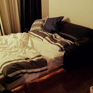 ベッド周り/ここで寝てます/IKEA/ニトリ/ベット下照明...などのインテリア実例 - 2016-09-24 23:04:34