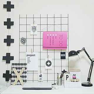 白黒/ピンク/Tiger Copenhagen/IKEA/グラフチェック...などのインテリア実例 - 2014-08-27 00:44:17