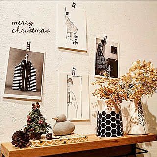 部屋全体/ドライフラワー/クリスマス/ポストカード/無印良品 壁に付けられる家具...などのインテリア実例 - 2018-12-03 20:00:58