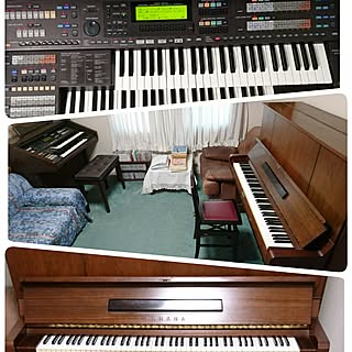 ベッド周り/楽器/ピアノ/ピアノがある部屋/YAMAHA...などのインテリア実例 - 2016-12-06 09:18:24