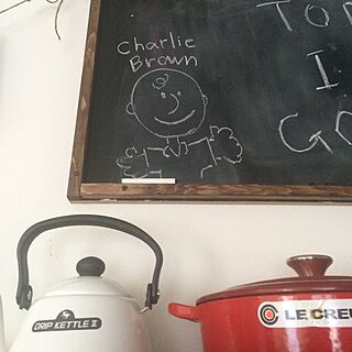 キッチン/手作り黒板。チャーリーブラウン/DIYのインテリア実例 - 2015-07-20 21:51:55