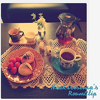 机/おうちcafe/朝ごはん/紅茶/北欧食器...などのインテリア実例 - 2013-04-20 09:16:20