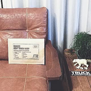 古道具/TRUCKのソファ/革が…いい香り/職人技が凄いです/アイアン×木...などのインテリア実例 - 2015-07-11 20:49:05