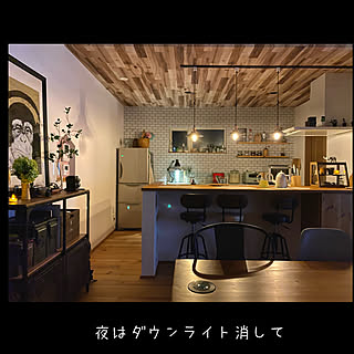 キッチン/カフェ風/漆喰壁/無垢の床/吹き抜けのある家...などのインテリア実例 - 2021-05-27 21:32:03