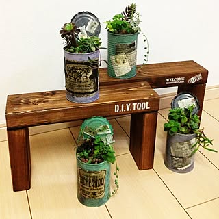 バス/トイレ/植物/多肉植物/空き缶リメイク/DIY...などのインテリア実例 - 2015-03-19 20:11:38