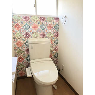 バス/トイレ/一人暮らし/女子一人暮らし/賃貸でも素敵に暮らしたい✨/トイレの壁...などのインテリア実例 - 2020-05-19 13:39:28