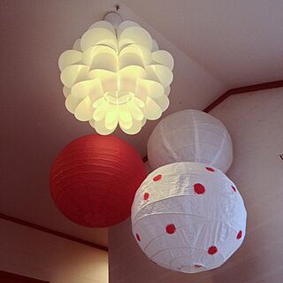 壁/天井/ランプシェード/照明/IKEA/ちょうちん♪のインテリア実例 - 2013-10-16 16:04:46