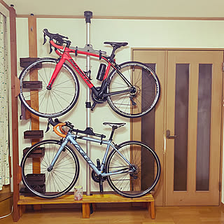 自転車収納/自転車壁掛け/自転車/自転車のある部屋/自転車はもうオブジェ...などのインテリア実例 - 2020-06-27 18:35:03