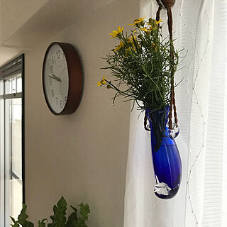 ガラスの花器/母の庭/ひとり暮らし/リビングのインテリア実例 - 2018-07-09 11:20:21