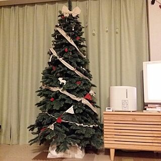リビング/クリスマスツリー180cm/発展途上ちぅ/クリスマスツリーのスカートのインテリア実例 - 2014-11-29 23:49:41