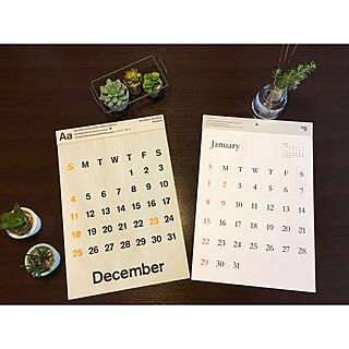 壁/天井/typeface カレンダー/D-BROS/2017年カレンダー/カレンダー2017のインテリア実例 - 2016-12-14 11:27:36