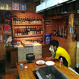 コレ、DIYしたよ！/DIY/焼き肉/囲炉裏テーブル/焼酎棚のインテリア実例 - 2020-05-05 09:56:53