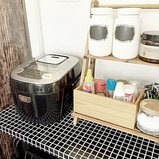 キッチン/晩御飯悩み中/スチール棚/調味料ラック/セリアリメイクシート...などのインテリア実例 - 2017-05-26 14:15:45