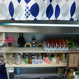 キッチン/セリア/ムーミンプレート/IKEAシール/DIY棚...などのインテリア実例 - 2016-06-24 08:24:33