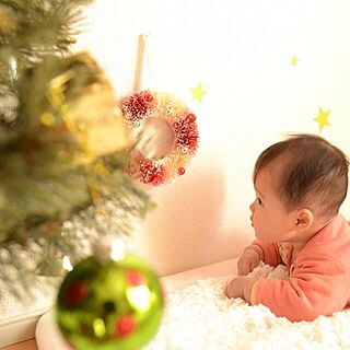 リビング/my babyなぎさん/クリスマスツリー/リース/クリスマス...などのインテリア実例 - 2013-12-11 00:17:00