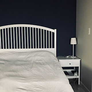 輸入住宅/IKEA/ベッド周り/リリカラ壁紙のインテリア実例 - 2019-08-12 16:38:16