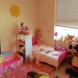 ベッド周り/子ども部屋/ピンク/IKEA/照明のインテリア実例 - 2014-09-08 10:19:00