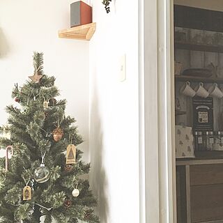 カフェ風/キッチン棚DIY/手作りオーナメント/クリスマスツリー/クリスマス...などのインテリア実例 - 2016-12-01 08:14:58