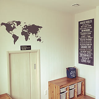 Ikea 世界地図ウォールステッカーのインテリア実例 Roomclip ルームクリップ