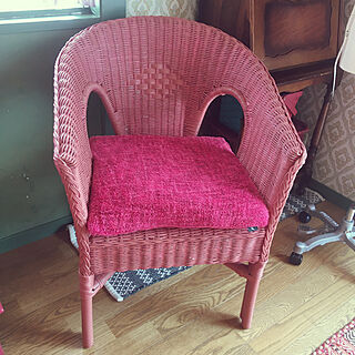 ピンクの椅子/ピンクインテリア/ラタンチェア/お気に入りのカラー/インテリア...などのインテリア実例 - 2021-06-22 10:42:48