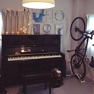 壁面ディスプレイ/IKEA 照明/自転車部屋/コットンボールランプ/楽器のある部屋...などのインテリア実例 - 2017-02-02 16:04:18