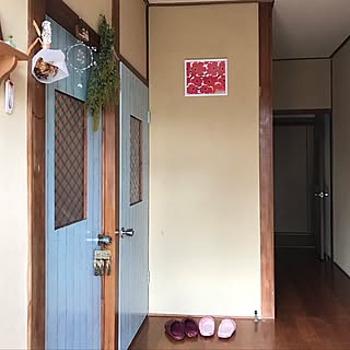 玄関/入り口/リメイクシート/マリメッコ/Instagramやってます/マステ貼りました...などのインテリア実例 - 2017-03-09 07:50:13