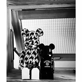 ベッド周り/BE@RBRICK/クレベリン×ベアブリック/クリスマスプレゼント/ディスプレイはママ担当のインテリア実例 - 2016-12-28 17:00:40