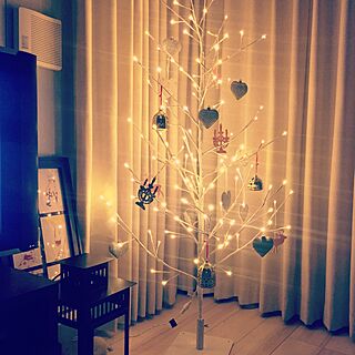 白樺ツリー/クリスマスツリー/クリスマスツリー150cm/IKEA/ルミナラ...などのインテリア実例 - 2016-12-14 21:08:04