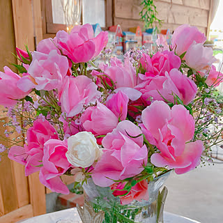 薔薇/植中毒/お花大好き♡/植物のある部屋/お花見ディスプレイ...などのインテリア実例 - 2023-05-25 22:42:09