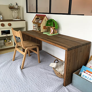 シルバニア収納/DIY/キッズデスクDIY/キッズデスク/子ども机...などのインテリア実例 - 2019-03-07 20:14:10