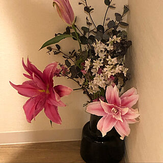 花瓶/ピンクの花/ピンク系/バスルーム/ユーカリ...などのインテリア実例 - 2022-03-09 16:09:31