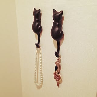 玄関/入り口/黒猫/キーフック/一人暮らし/猫の後頭部萌え...などのインテリア実例 - 2014-08-14 19:55:44